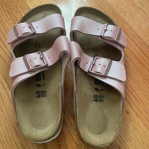 Birkenstock Arizona Metallic Pink Sandals